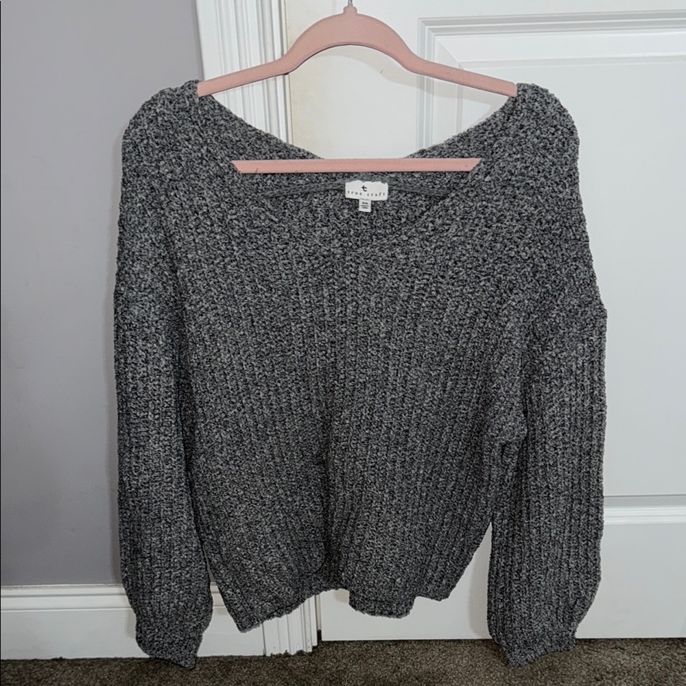Cozy Gray Knit Sweater
